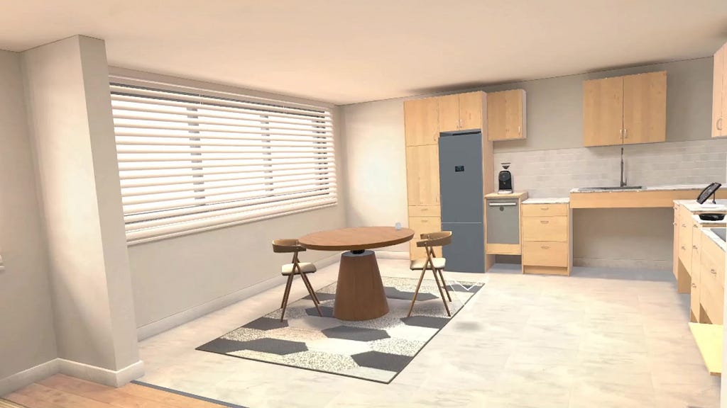 Environment built in VR inside StellarX where rehabilitation takes place
