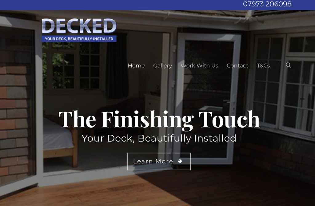 Decked company website screenshot