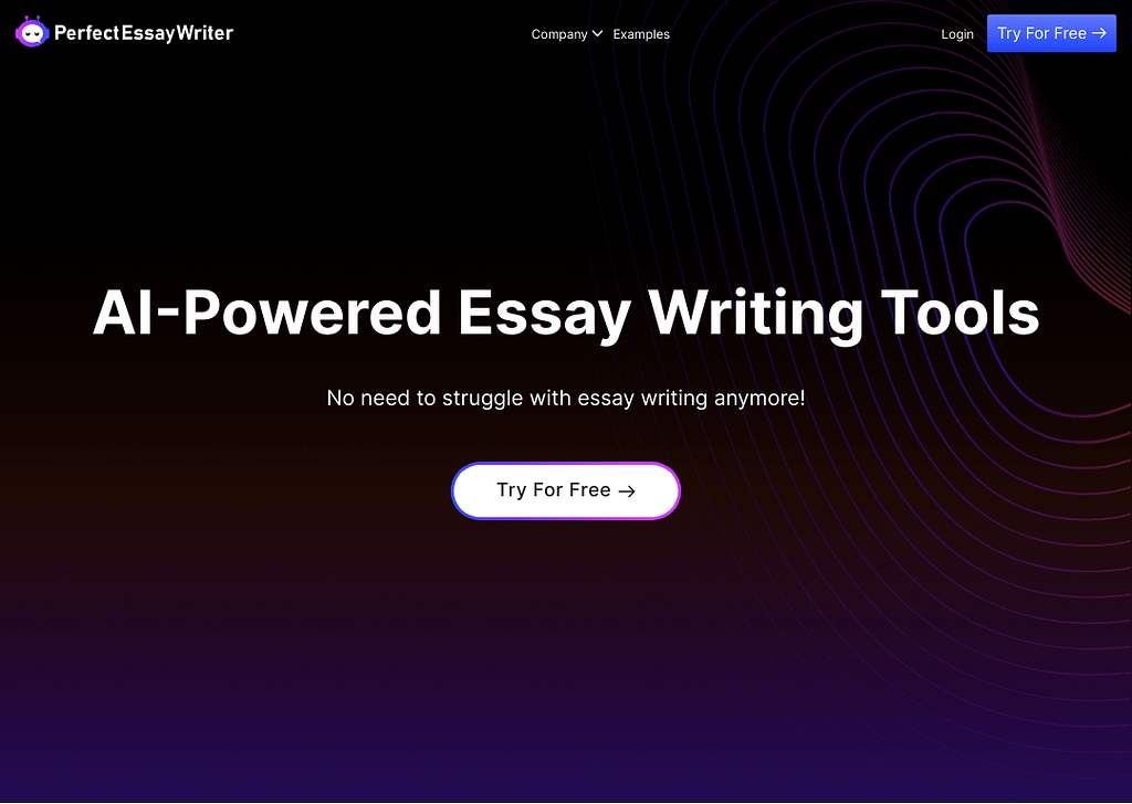 PerfectEssayWriter.AI homepage image