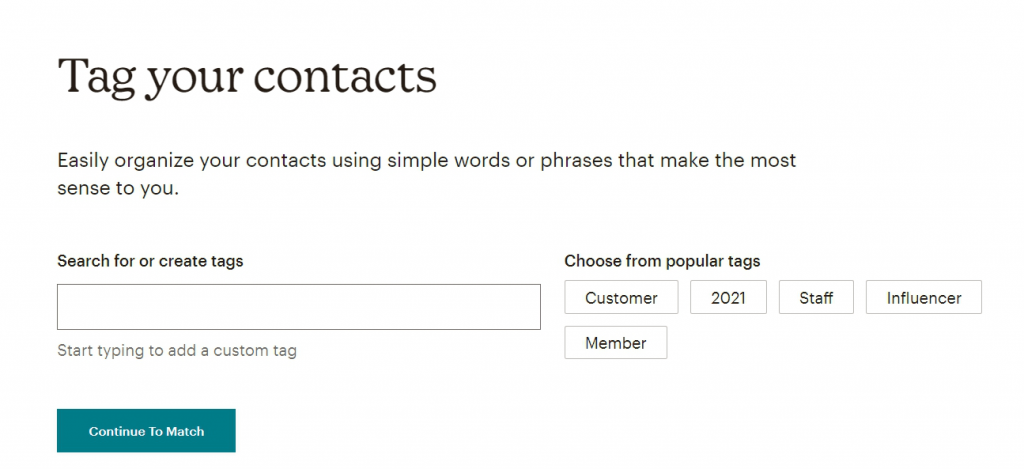 Tag your contacts