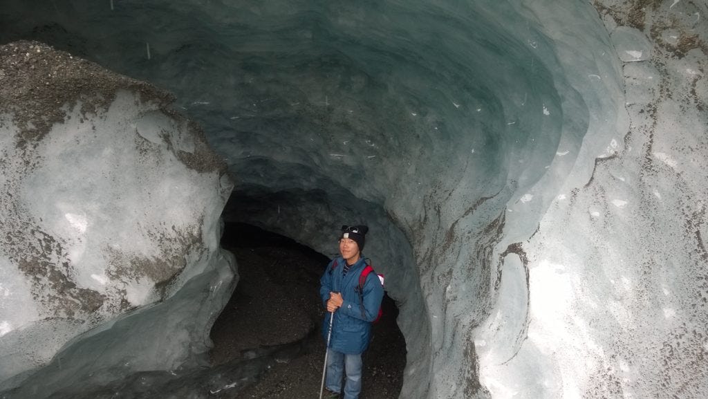 Fox glacier Moulin