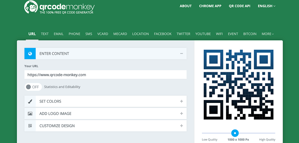 QR Code Monkey API
