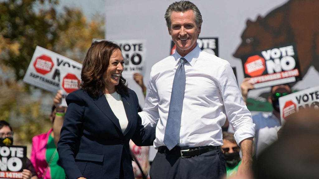 California Gov. Gavin Newsom endorses “fearless” Kamala Harris