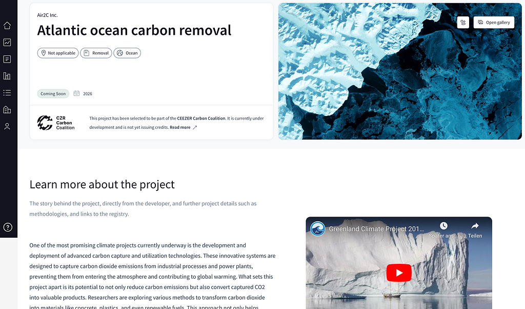 Preview of the “coming soon” feature for the Carbon Coalition participant companies in the CEEZER platform