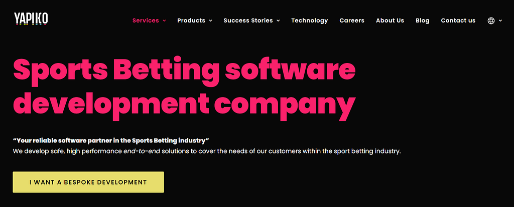 Yapiko Betting Software Development