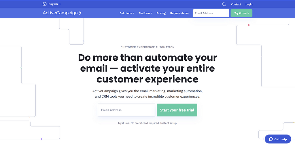 ActiveCampaign&#39;s homepage