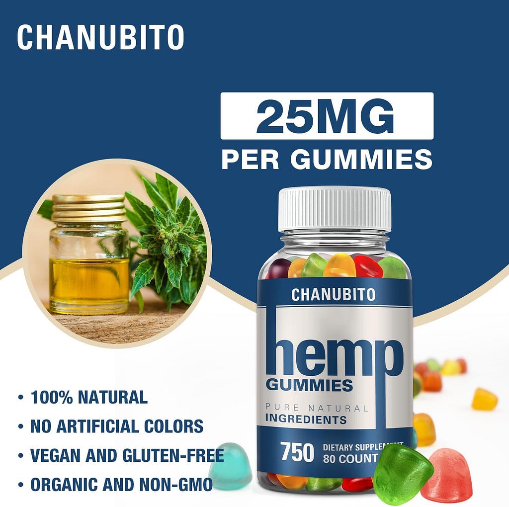 1 Pack Hemp Gummies 100% Natural Organic Hemp Supplement for Adults - High Potency Pure Hemp Oil Extract Edibles Gummy - Vegan, Non-GMO