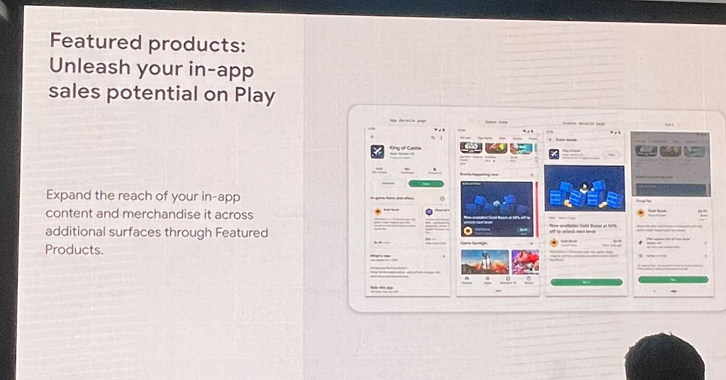 Slide Google Playtime LATAM 2023: Feature products: Unleash your in-app sales potential on Play.