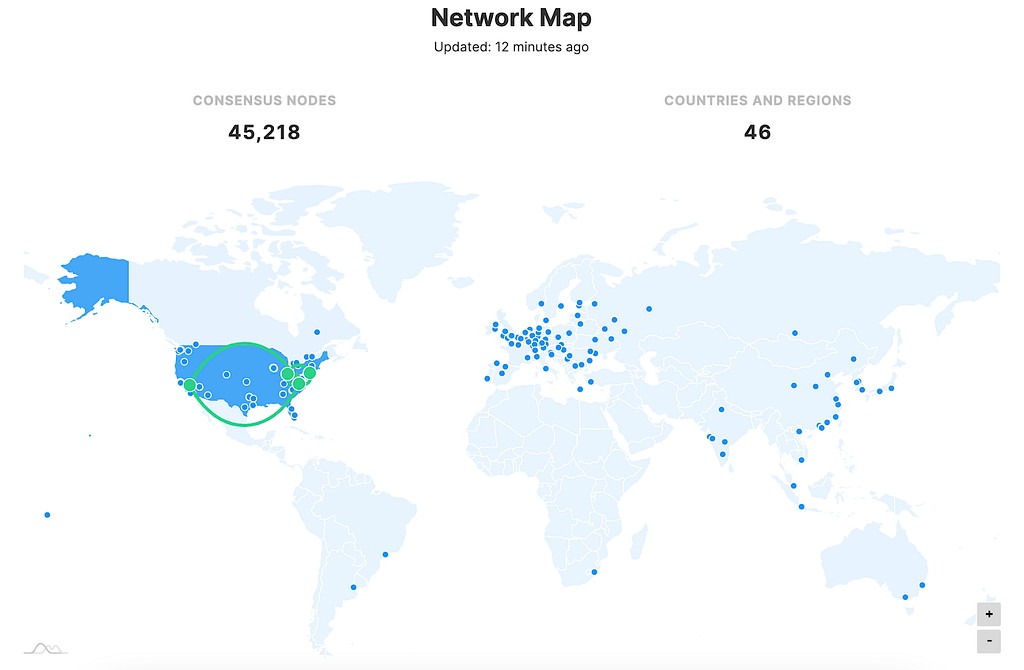 NKN Mainnet node map by https://nscan.io