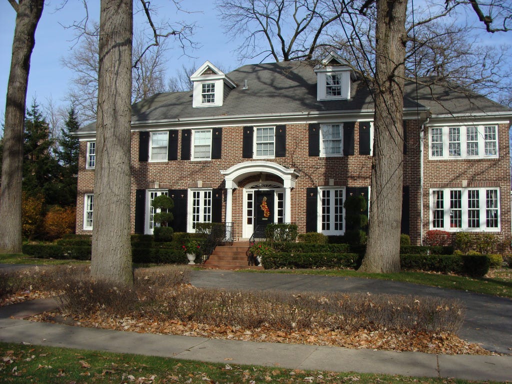 The McAllister house from Home Alone in Winnetka, IL.
