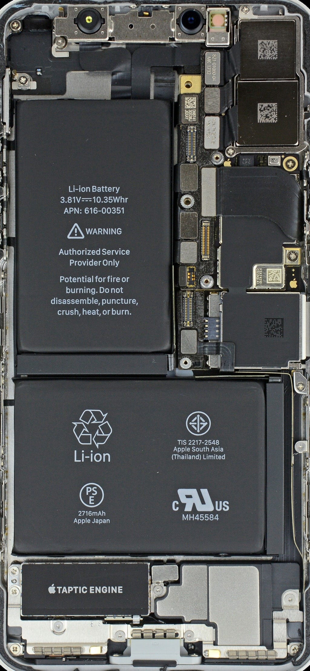 Ifixit transparent wallpaper for iPhone X