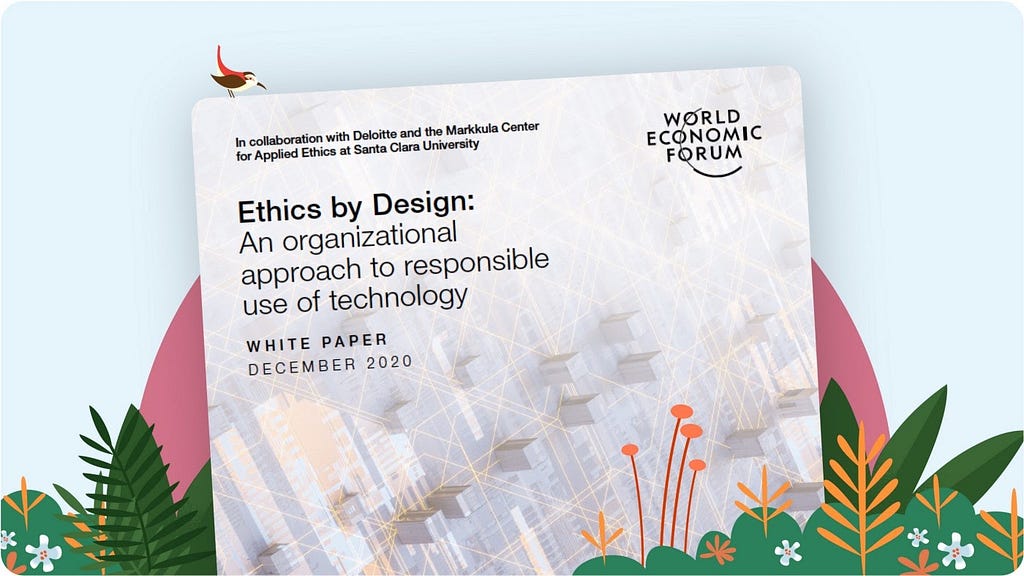 illustration of the Ethics by Design report from the World Economic Forum.