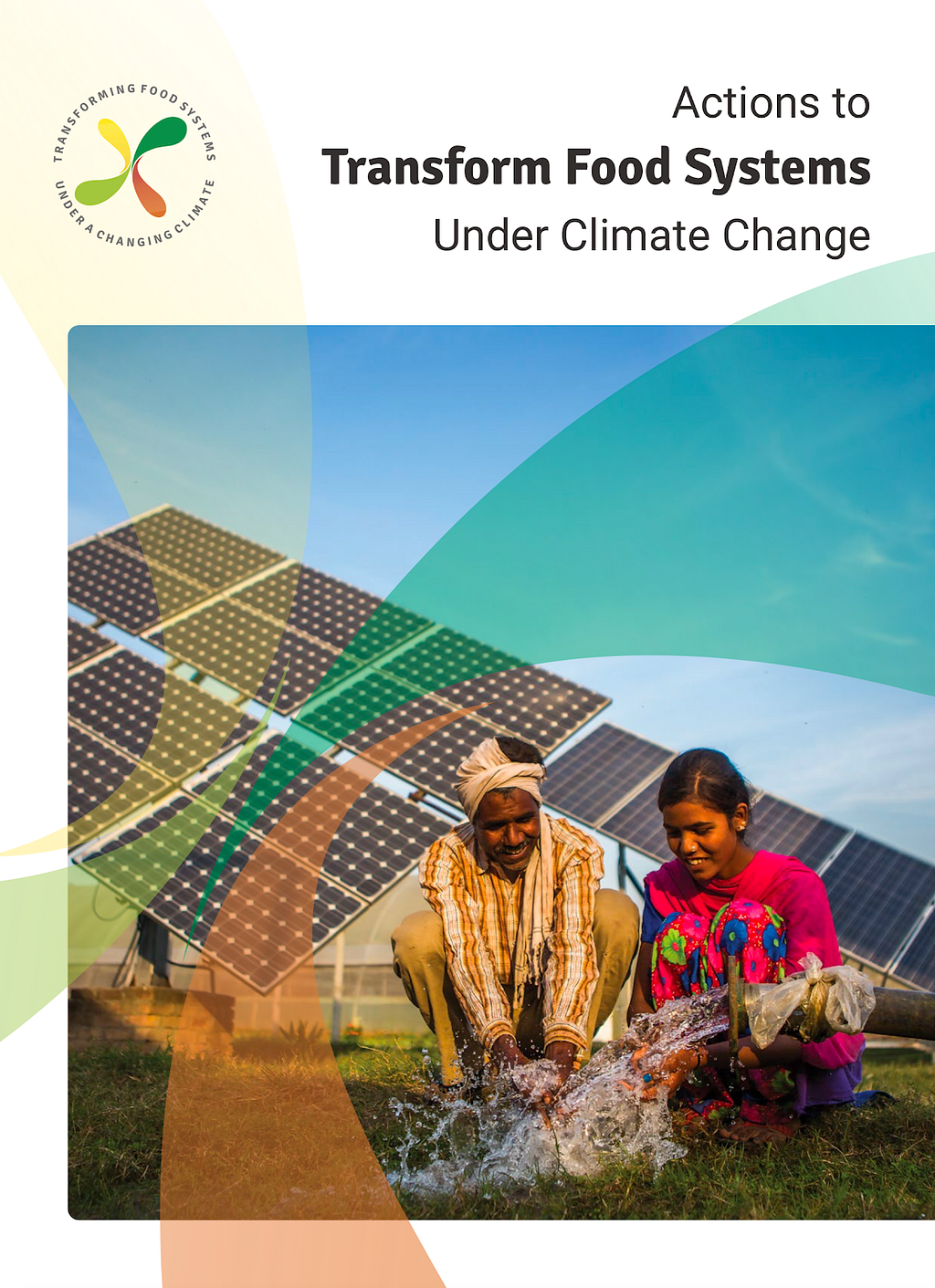 Report cover design for “Actions to Transform Food Systems Under Climate Change”