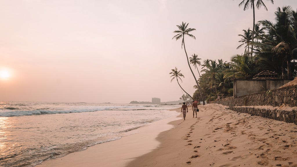 Unawatuna beach, Sri Lanka