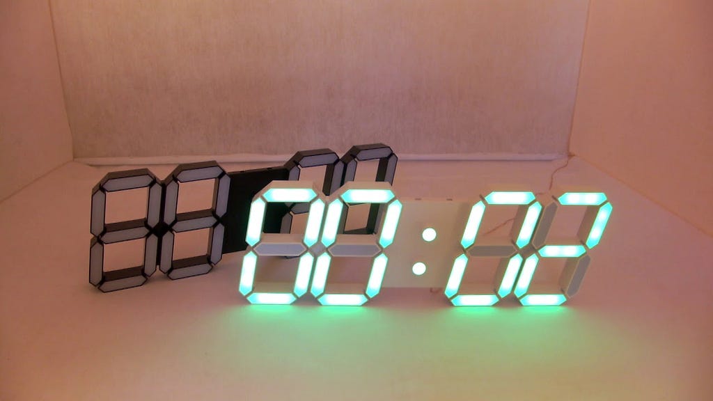 Imagem de um relógio LED