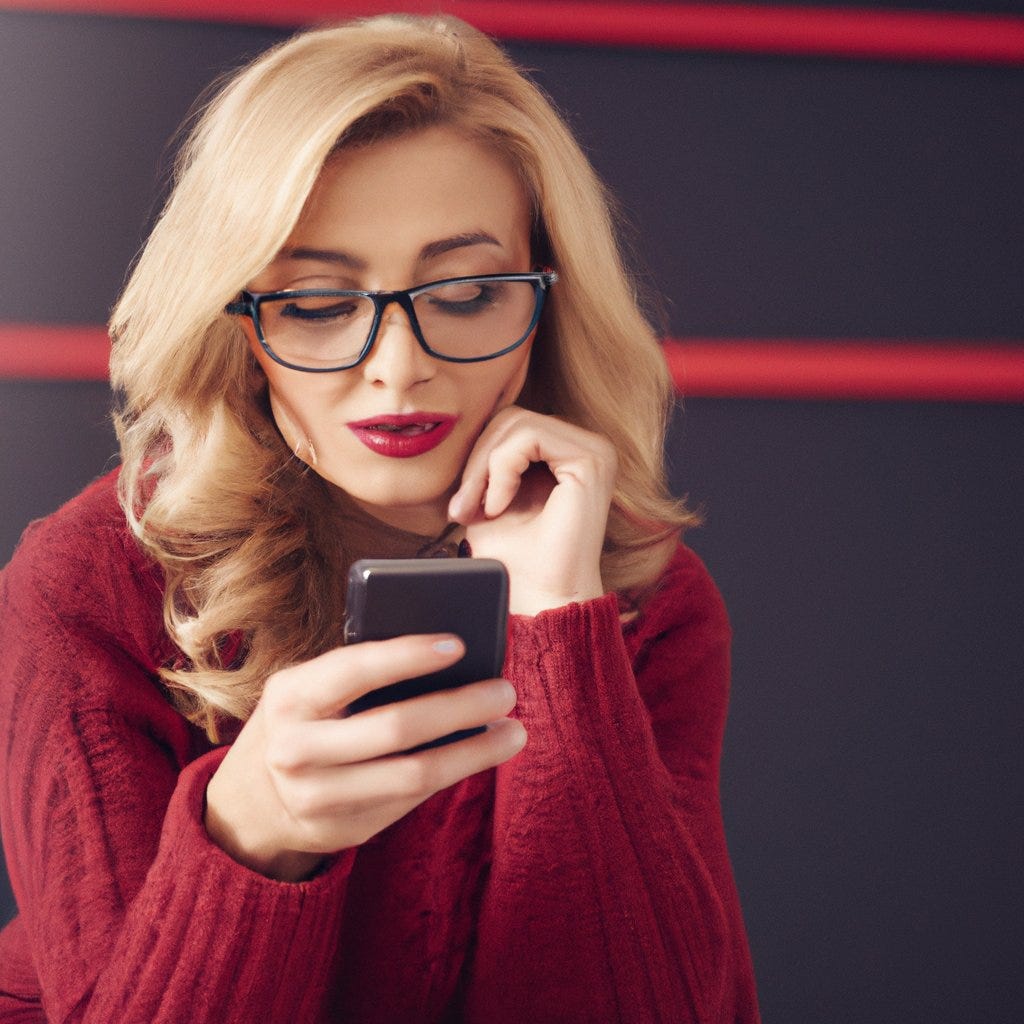 prisons for lifetime CELL phones. Women with glasses using a cell phone