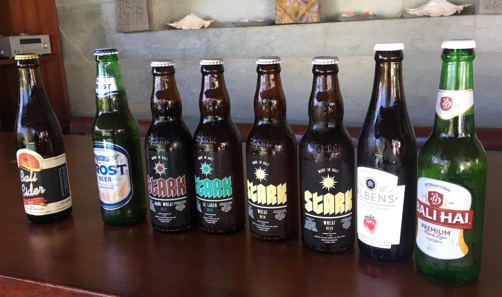 Craft Beers available in Bali