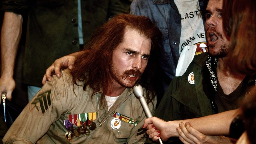 Tom Cruise as Ron Kovic in Born on the Fourth of July