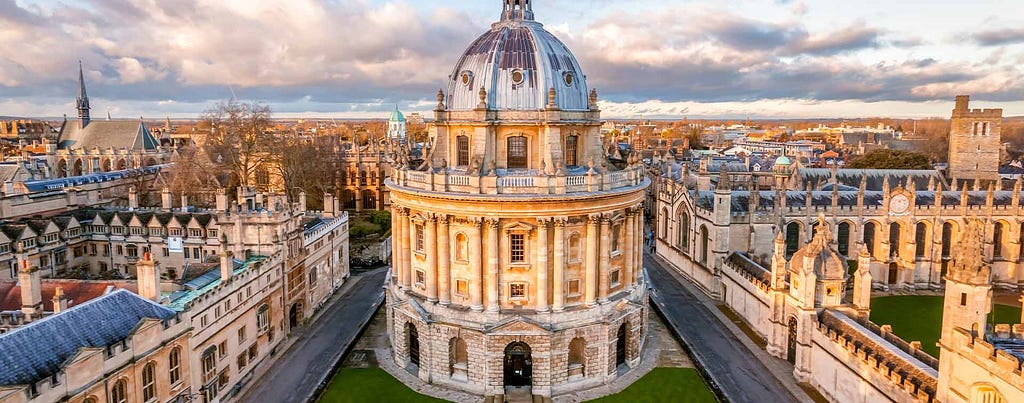 The Radcliffe Camera building at the University of Oxford, England