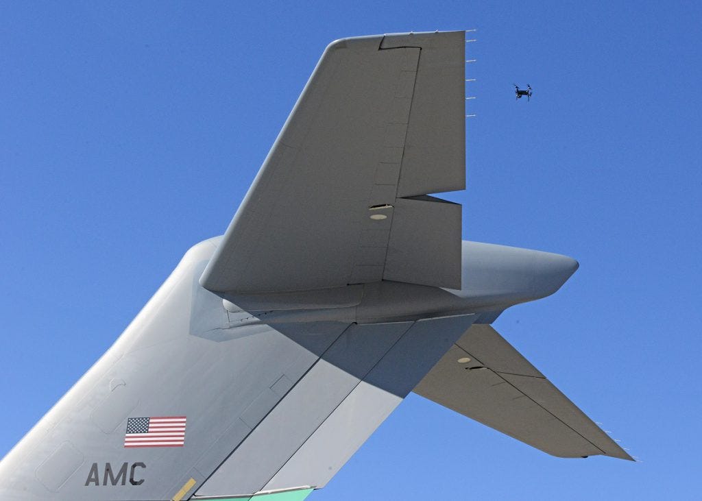 USAF used a quadcopter drone to perform a C-17 post-flight inspection