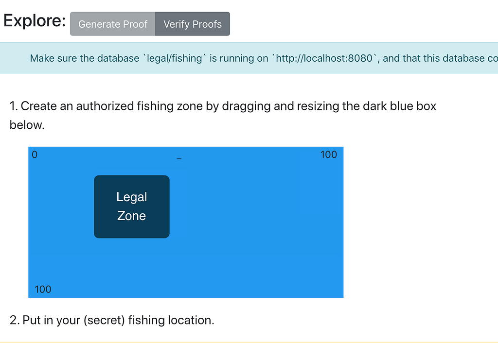 Part of the UI screen where you can drag and create a legal fishing zone