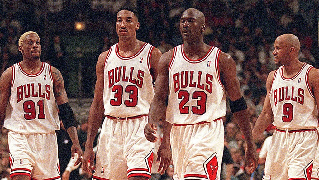 A picture of the 90’s Chicago Bulls Team