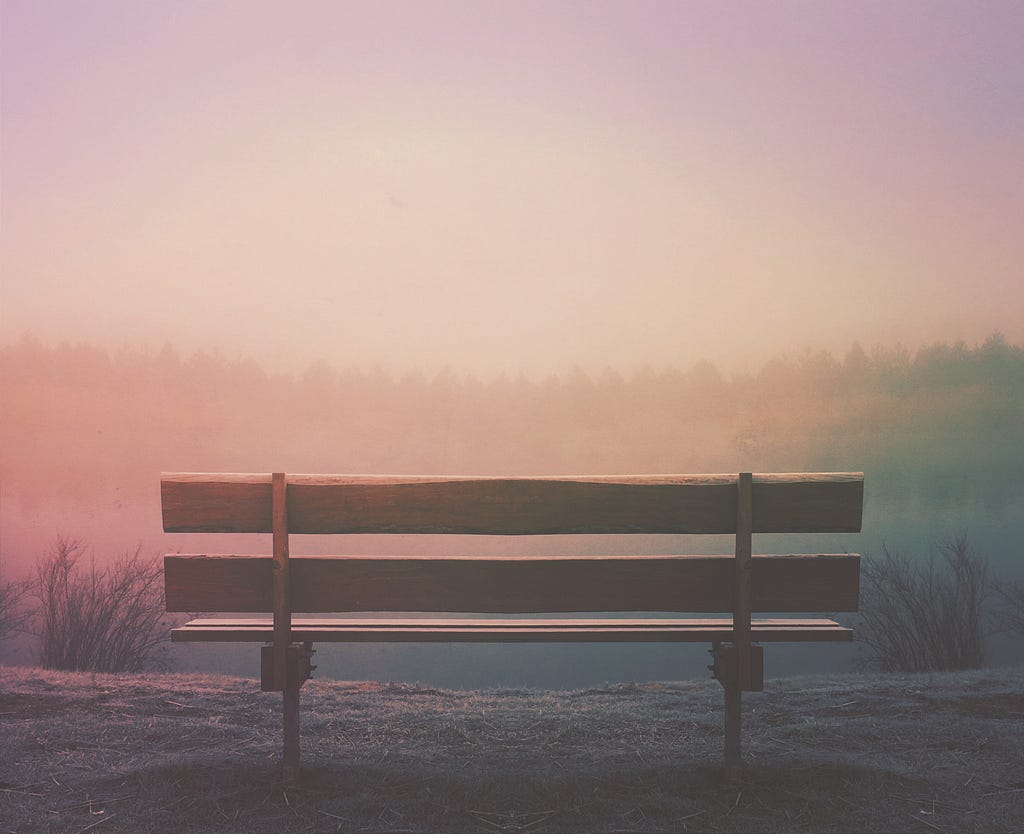 A lone bench