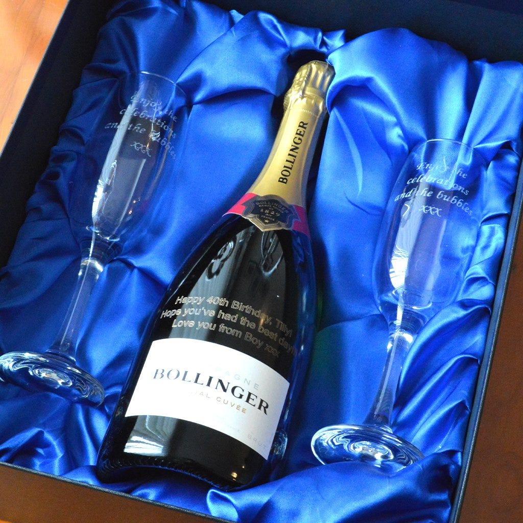 Personalised champagne