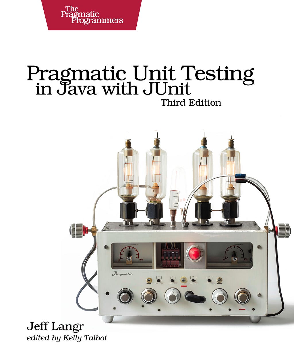 Book cover featuring a photo of a small rectangular vintage testing machine with vacuum tubes on the top and several meters and dials on the front.