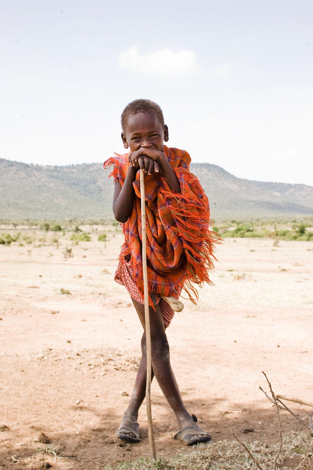 Maasai boys are responsible for herding their family’s livestock.