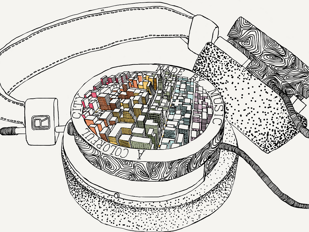 A Colorful City, Made By Music by Qing Yu