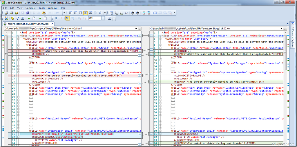 Code Compare Pro Compare Diff with TFS Version Control