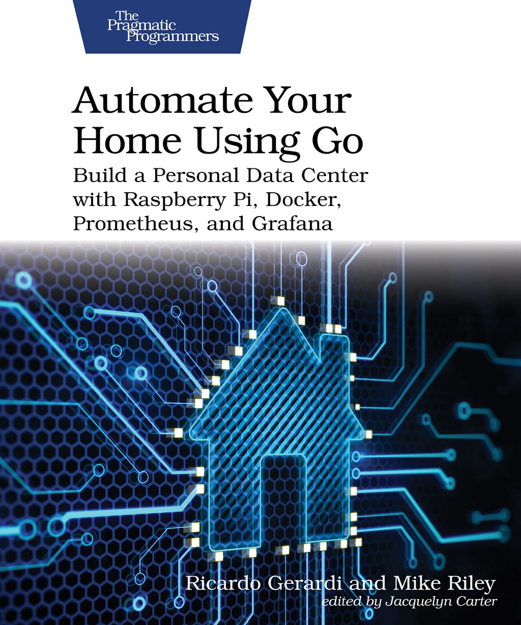 Book cover featuring an image of a digital house in blue lights with lines suggestion a connection or network