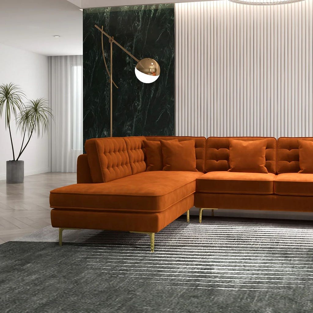 Caleb U Shape Corner Sofa from Mid in Mod