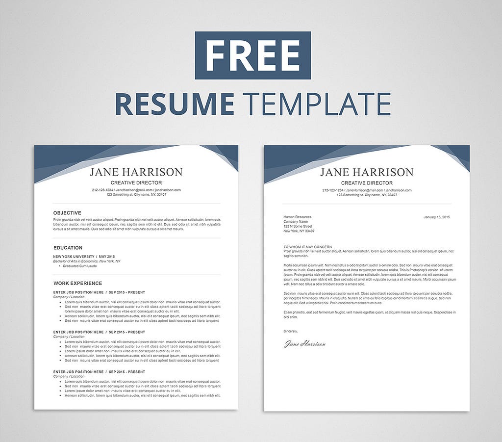 Free Resume Template for Word & Graphicadi