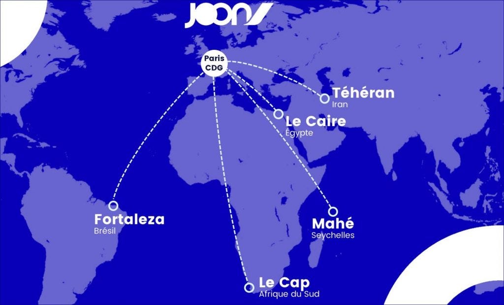 Which of these marginal routes will remain as Joon reverts to Air France branding??