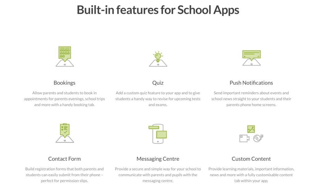 school app features