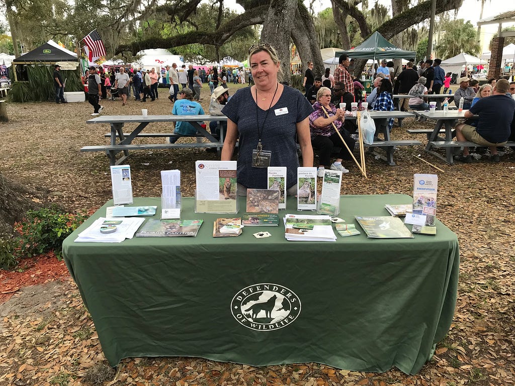 Elizabeth Fleming at the Swamp Cabbage Festival in LaBelle, FL