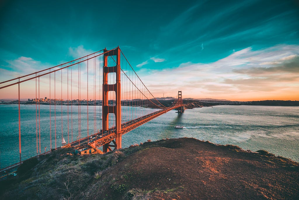 San Francisco’s Golden Gate Bridge.