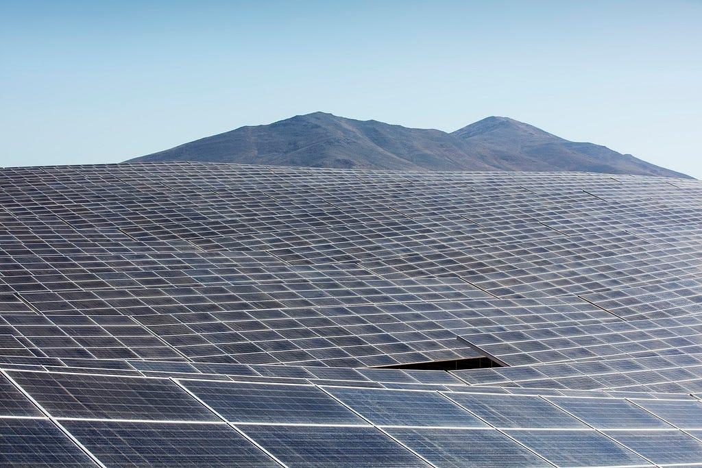 Utility scale solar site in Chile