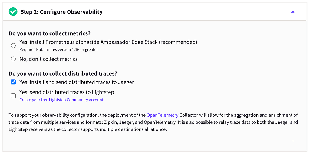 K8s Initializer observability options and Jaeger enabled