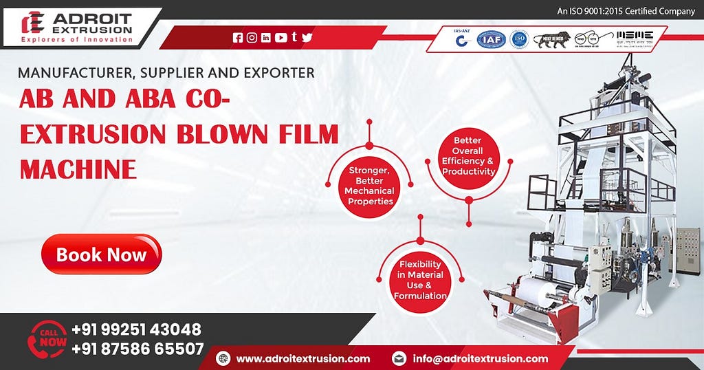 Manufacturer of Co-extrusion AB and ABA Blown Film Machine