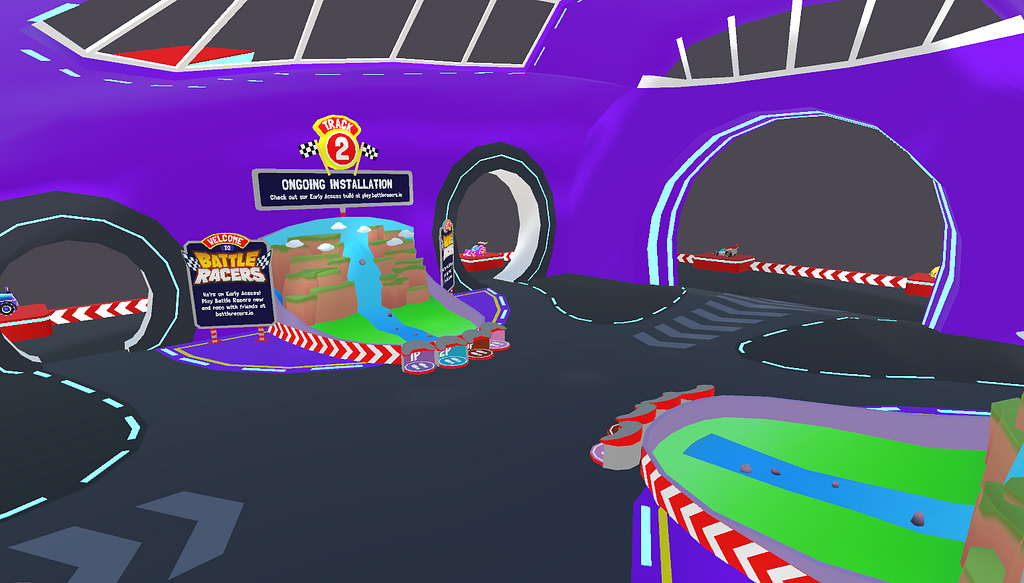 Multiplayer tracks inside the Battle Racers are in Decentraland