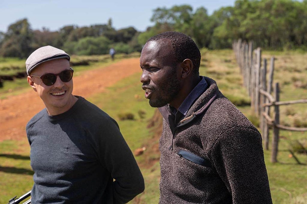 Tom Rowley, mapping officer at FPP (left) and Peter Kitelo, Director of CIPDP (right).