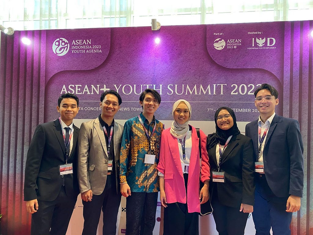 Me with other friends in ASEAN+ Youth Summit 2023