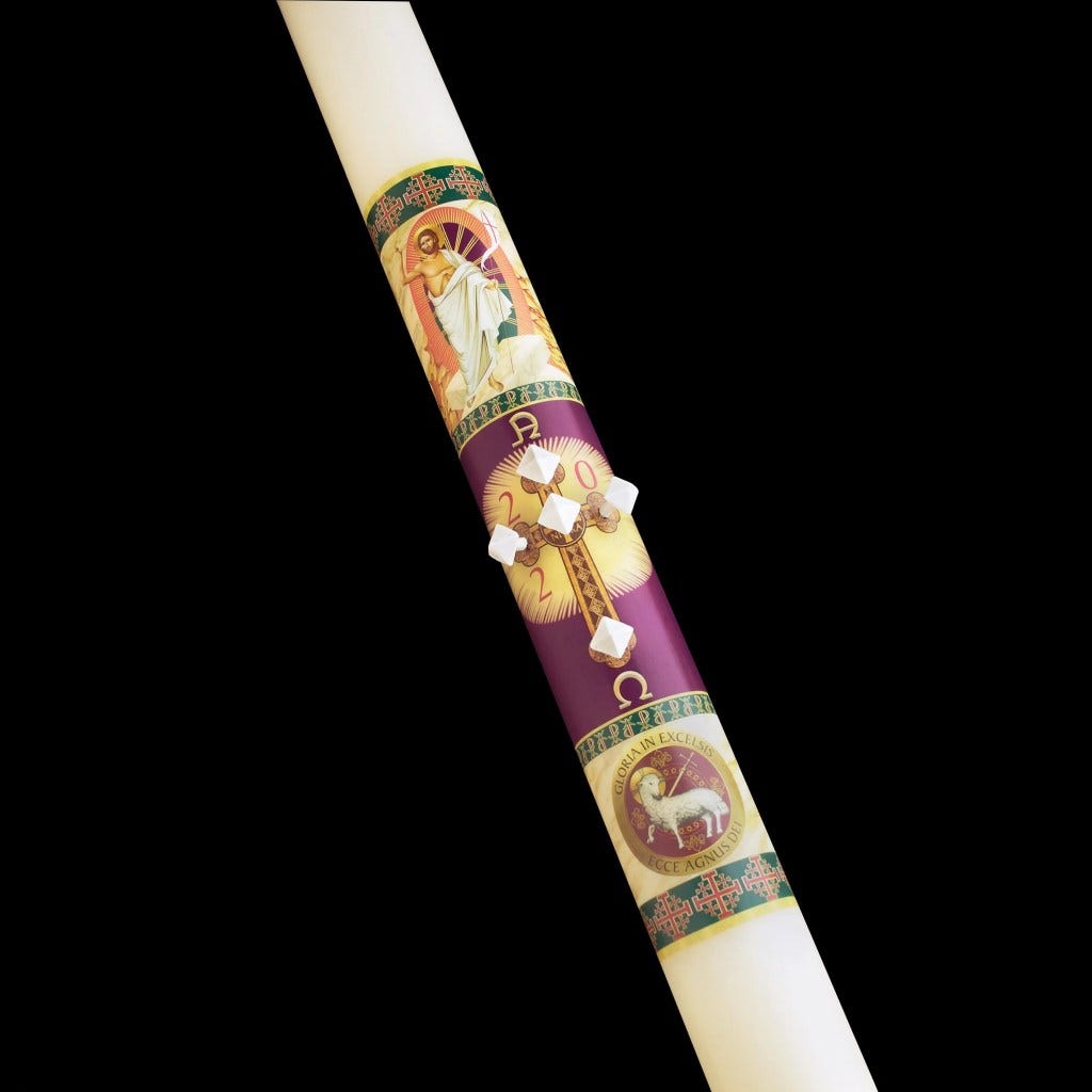 Irish Catholic Easter traditions also included the lighting of a Paschal candle