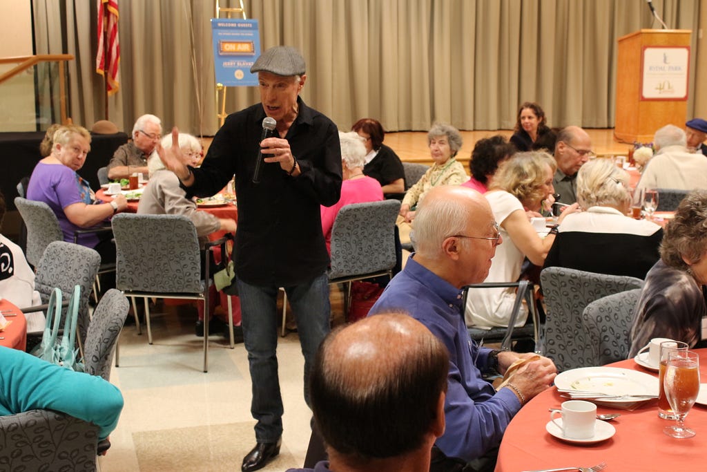 PHOTO COURTESY OF MELISSA FORDYCE Jerry Blavat, legendary Philadelphia radi oDJ, Rock and Roll Hall of Fame Inductee and author, entertained guests at Rydal Park on Oct. 7.