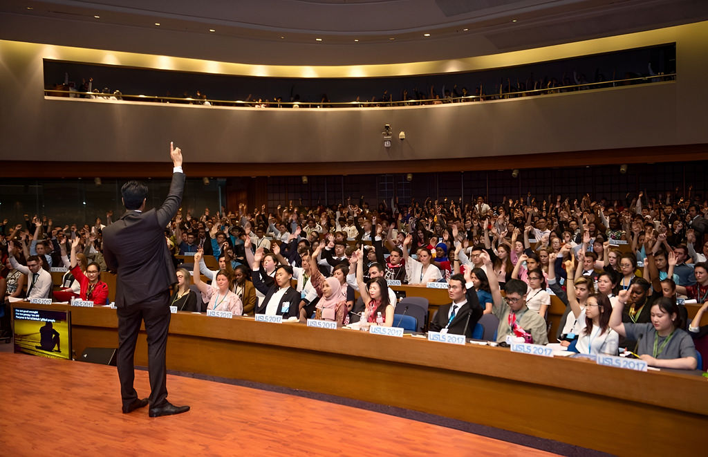 Simerjeet Singh, a top leadership speaker of India at the USLS 2018 at UN Bangkok.