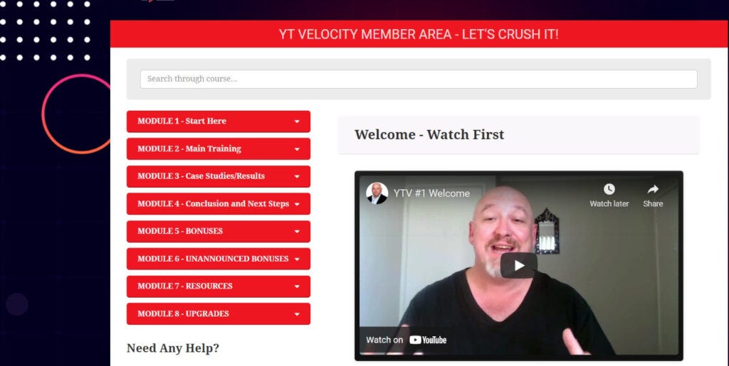 YT Velocity Review — Essential Bonuses