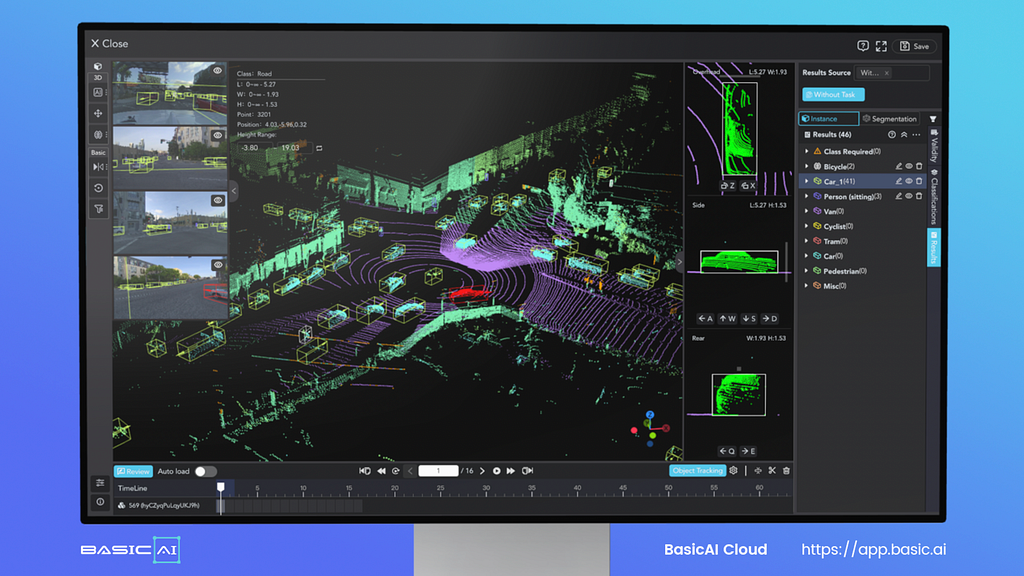 3D Point Cloud Segmentation and Instance Annotation on BasicAI Cloud